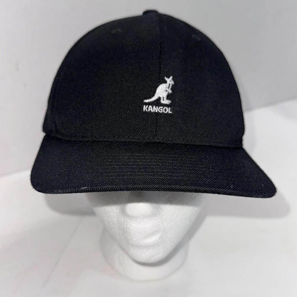 Kangol Gorpcore Black Baseball Outdoor Cotton Twill Army Cap Flexfit Hat L/XL‎